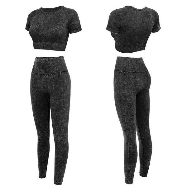 

yoga outfit 2 piece set women workout clothing gym sportswear fitness long sleeve high waist seamless leggings sports suits