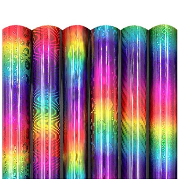 

window stickers 30.5*152cm rainbow self-adhesive roll craft for signs letters lettering film cup glass decal sticker benefit