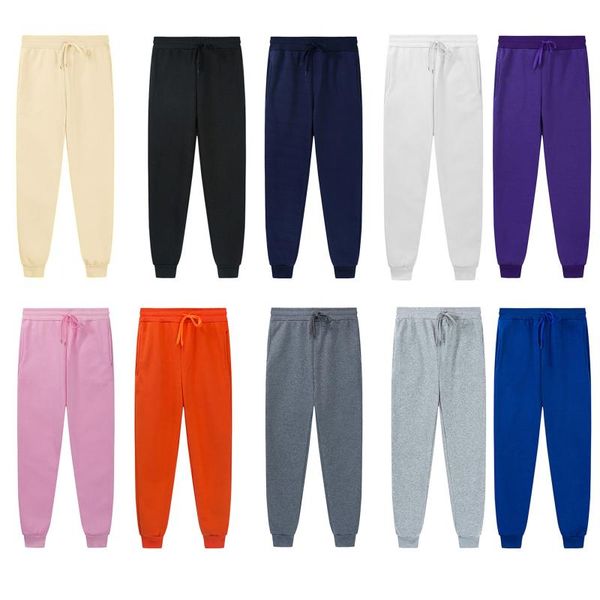 

men's pants spring autumn men solid color long sweatpants loose fit drawstring waist trousers with pockets casual sports comfortable s-, Black