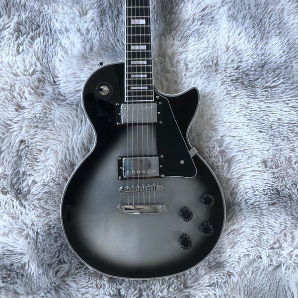 

silverburst electric guitar, real p ebony fingerboard