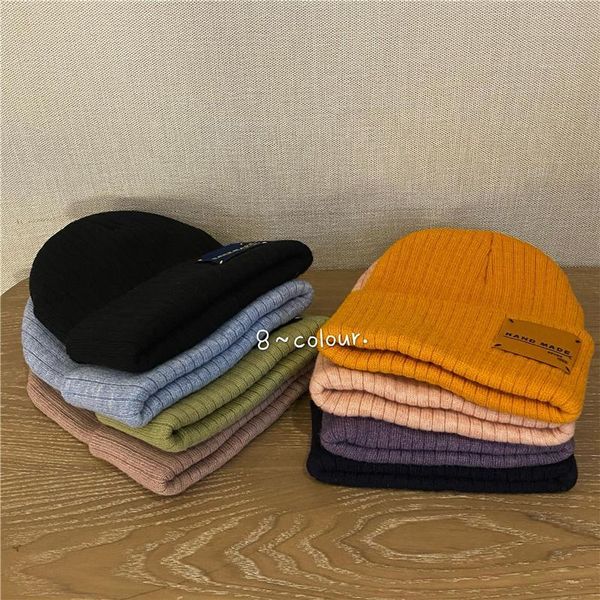 

beanie/skull caps joker label thermal knitted hat, Blue;gray