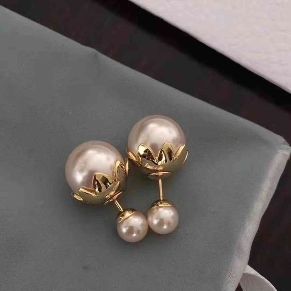 

70% off letter size pearl fashion female earrings net red same gift, Silver