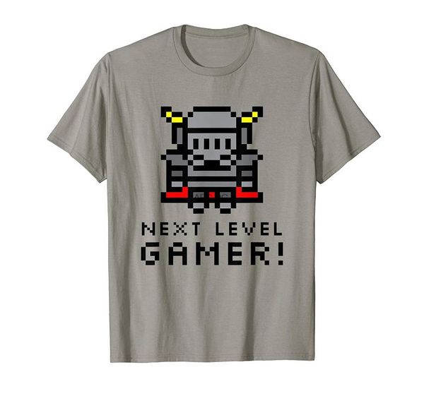 

men's t-shirts next level gamer 8-bit knight gifts video game t-shirt, White;black