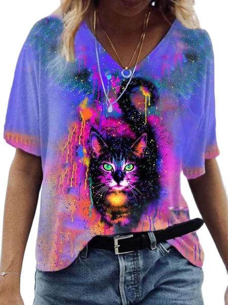 

plus size t-shirt summer women clothing 2021 oversize short sleeve loose floral casual female butterfly print ladies tee, Black