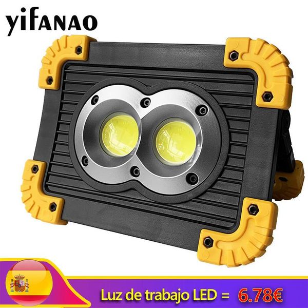 

portable lanterns 3000lm led spotlight super bright work light rechargeable for outdoor camping by 18650