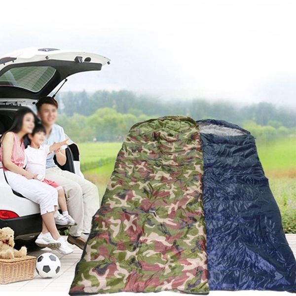 

sleeping bags portable waterproof bag envelope single zip outdoor hiking gears person camping lazy polyester si t0c1