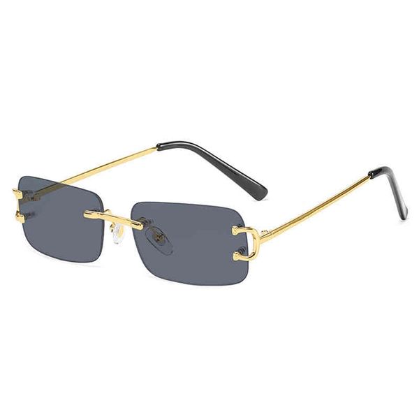 

73% off factory sale new kajia frameless trend small box ocean piece sunglasses men's and women's optical eyeglasses frame, White;black