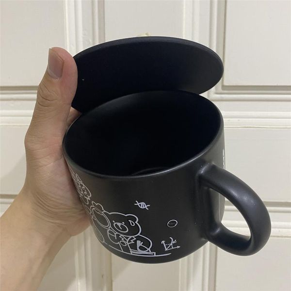 

mugs coffee lab environmental protection bear color change belt cover mug in 2021 season