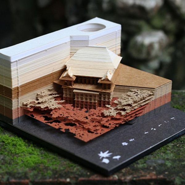 

decorative objects & figurines diy note sheets paper art kiyomizu temple 3d stick notes decoration stickers papers card craft creative post