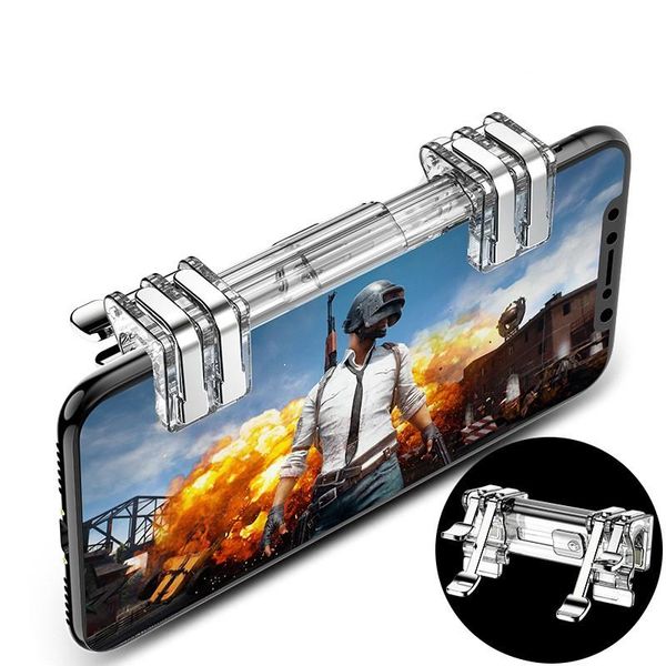 

mobile game controller gamepad trigger pubg fire button handle for l1r1 shooter compatible with 4-7 inch phone controllers & joysticks