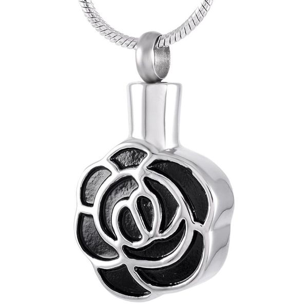 

pendant necklaces ijd9202 flower shaped loving rose design memorial urn necklace women accessories jewelry keepsake cremation ashes holder, Silver