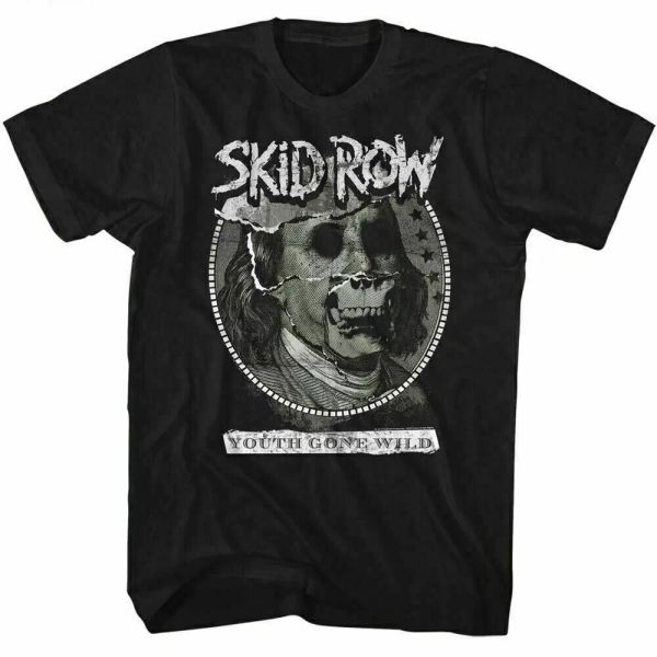

skid row dead benji t shirt mens licensed rock n roll music band tee retro black, White;black