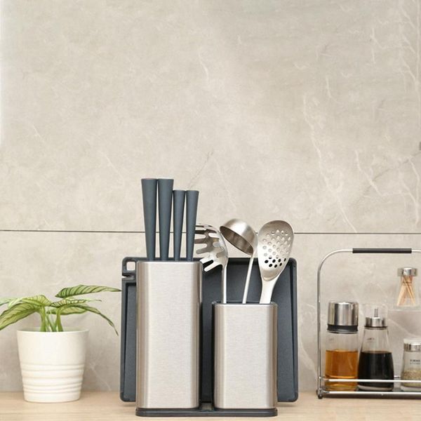 

bathroom storage & organization stainless steel knife holder kitchen rack cutting board integrated tool