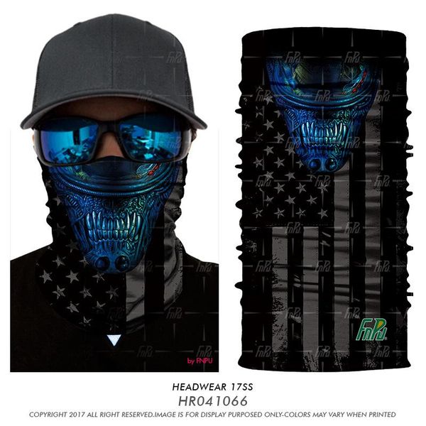 

seamless bananda ghost mask riding headwear cycling headband biking neckerchief skeleton skull man women anti-fog face cover caps & masks, Black