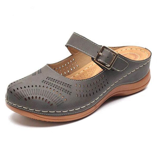 

women summer sandals 2021 female shoes woman wedge ladies slip-on flat roman style sandalias, Black