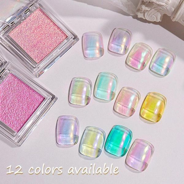 

nail glitter powder mirror effect high saturation solid shape art chrome pigment for manicure, Silver;gold