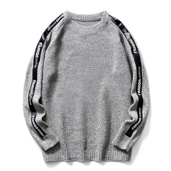 

men's sweaters sweethearts outfit autumn winter style temperament bf wind korean loose sweater pullover male add thick coat, White;black