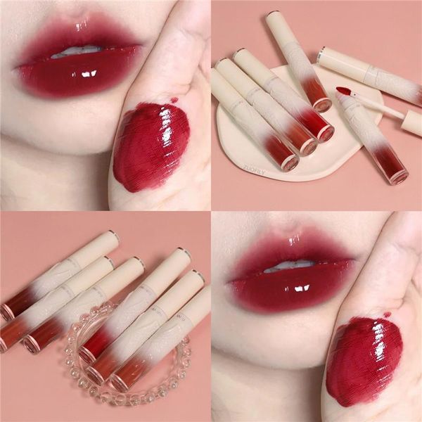 

lip gloss 1pc mirror water glaze waterproof sweatproof long-lasting light non-stick cup not easy to fade lipstick cosmetic
