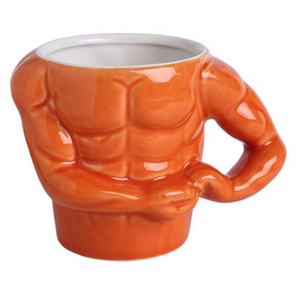 

mugs creative muscle man bodybuilding porcelain coffee mug ceramic milk cup birthday gift