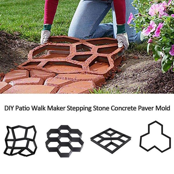 

garden pavement concrete stepping stone mold lawn pathmate decorative flowers & wreaths