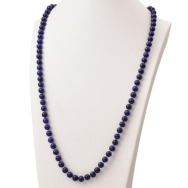 

chains dark blue shell pearls long chain 8mm size for diy imitation necklace 36inch women simple style h872, Silver