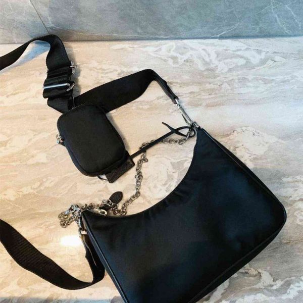 

shoulder bags designers luxurys ladies three-piece bag handbag women fashion mother nylon cossbody letter purse handbags chains wallet