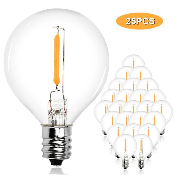 

strings 25pcs string light led bulb tungsten incandescent e12 base socket for party home decoration