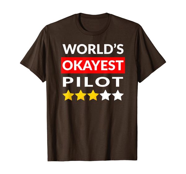 

world's okayest pilot t-shirt - funny flying aviation tshirt, White;black