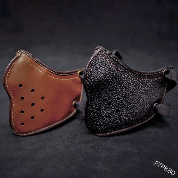 

punk men's locomotive mask riding pu leather outdoor dust f7p880