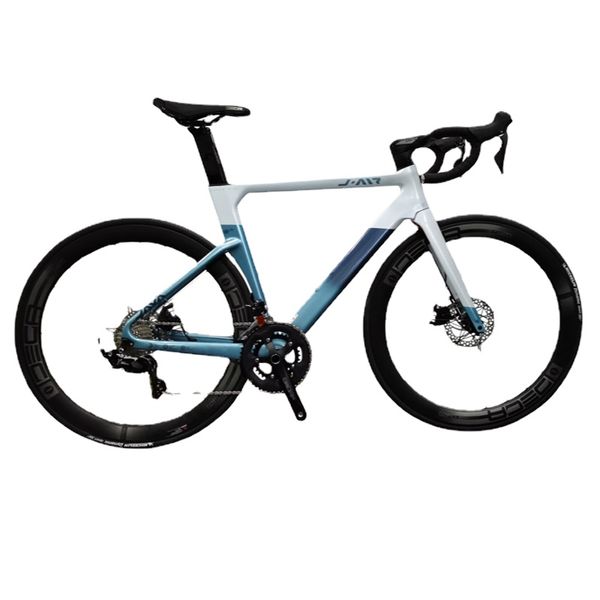 Biciclette per bici con freno a disco Java Bici da strada in fibra di carbonio Manubrio a 22 velocità Set di ruote in fibra di carbonio Cicli J-AIR-FUOCO
