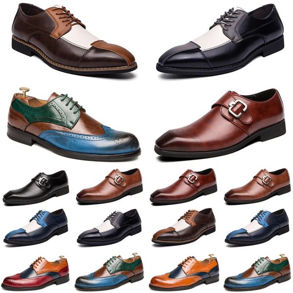 

2021 designer men casual shoes black brown red loafers outdoor flat slip on fashion mens trainers sneakers size 40-47 color20