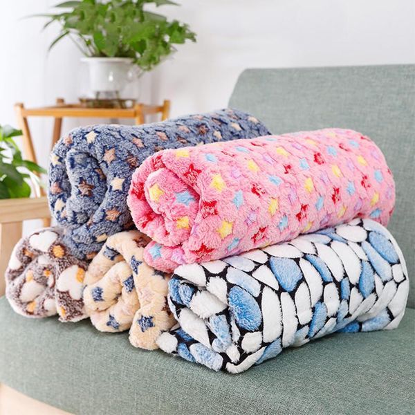 

cat beds & furniture blanket thick double-sided flannel pet mat cute print design super soft cushion for indoor or outdoor