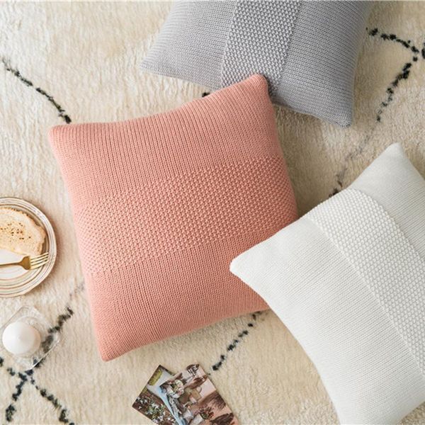 

pillow case flat needle osmanthus cover solid color soft skin-friendly fashion throw cushion decorative room seat sofa bed