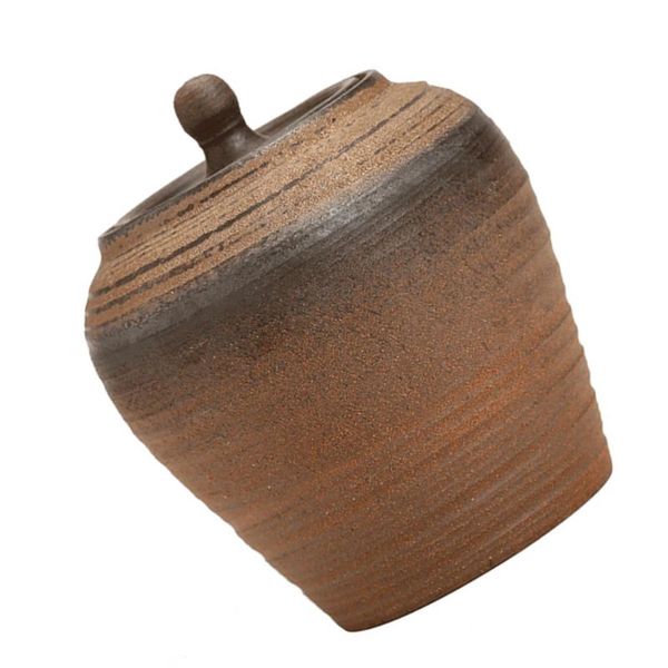 

ceramics grain canister sealed storage container empty can for loose tea coffee bean sugar (brown) bottles & jars