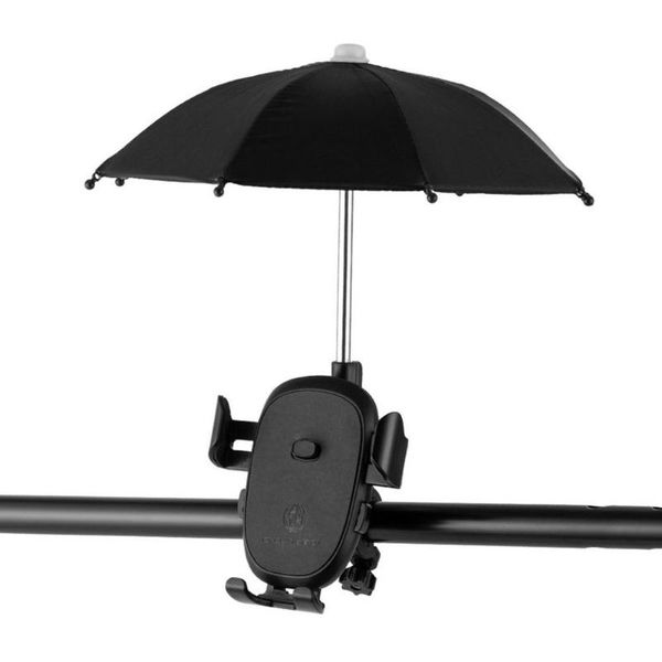 

car & truck racks universal bike/motorcycle handlebar phone mount with mini umbrella accessories rearview mirror 360 degree rotate holder