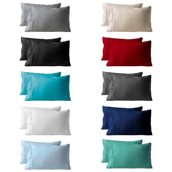 

pillow case envelope pillowcase simple soft polyester pillows cover solid pure color bedding