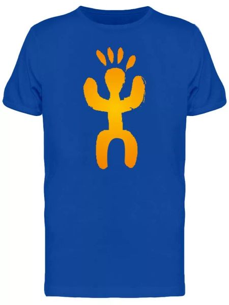

yellow american indian painting men's tee -image by shutterstock, White;black