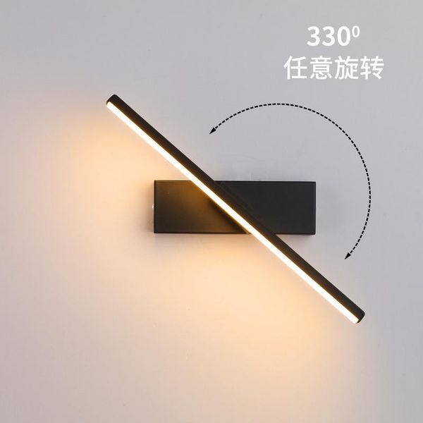 

led wall lamp for bedroom bedside bathroom mirror lights waterproof indoor home decor rotate the head