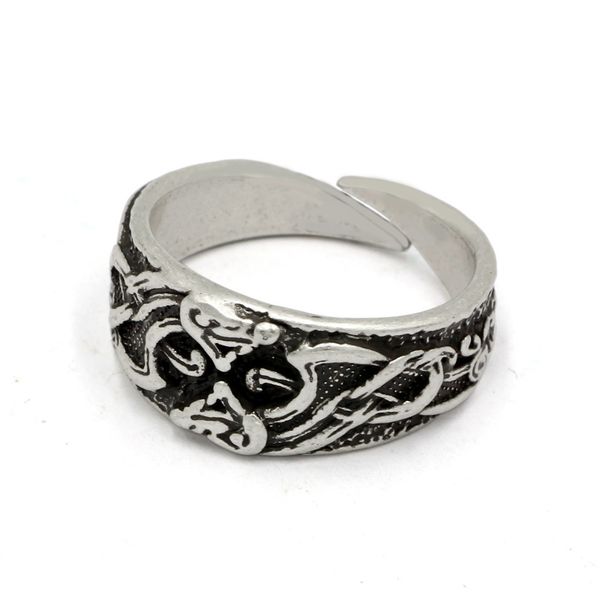 

nordic viking odin ring norwegian ring men's ring fashion men's jewelry, Silver