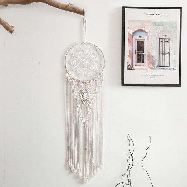 

tapestry art wall hanging dreamcatcher white handmade feather wind chimes wedding for home decor car decoration decorative objects & figurin