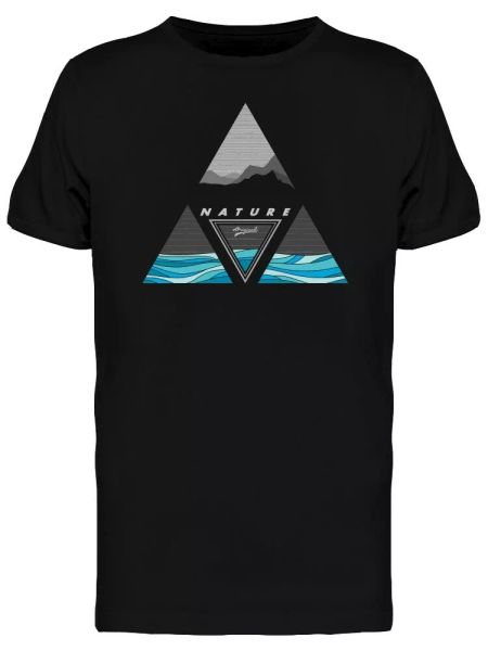 

Mountain And Sea Triangle Men's Tee -Image by Shutterstock, White;black