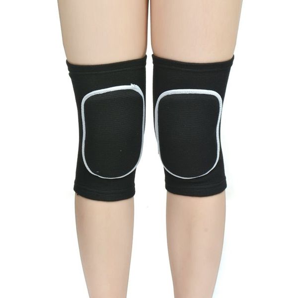 

knitted sponge knee protection breathable elastic thickened outdoor fitness cycling dance goalkeeper sports protector, Black