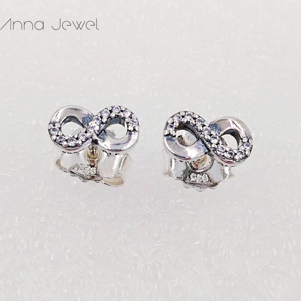 Hot Charms Designer Jóias autênticos 925 Sterling prata amor infinito garanhão brinco pandora brincos de luxo mulheres dia dos namorados presente de aniversário casamento 290695cz