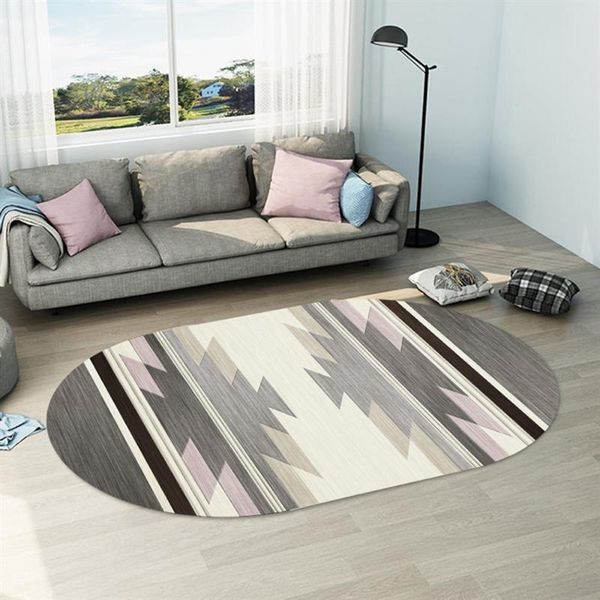 

carpets nordic oval carpet bedroom modern geometric hallway/corridor rugs thick cloakroom mat balcony bedside area rug living room floor