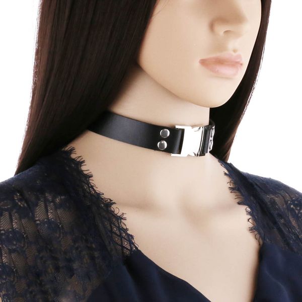 Punk Gothic Leder Halsband Halskette Frauen 2021 Neck Kette Streetwear Magnetische Verschluss Halskette für Mädchen Goth Party Schmuck