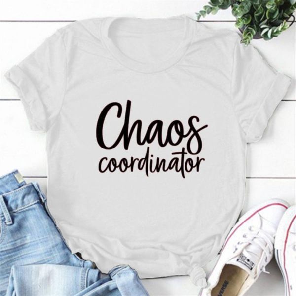 

chaos coordinator mom funny shirt life shirts mother's day gift women's t-shirt, White