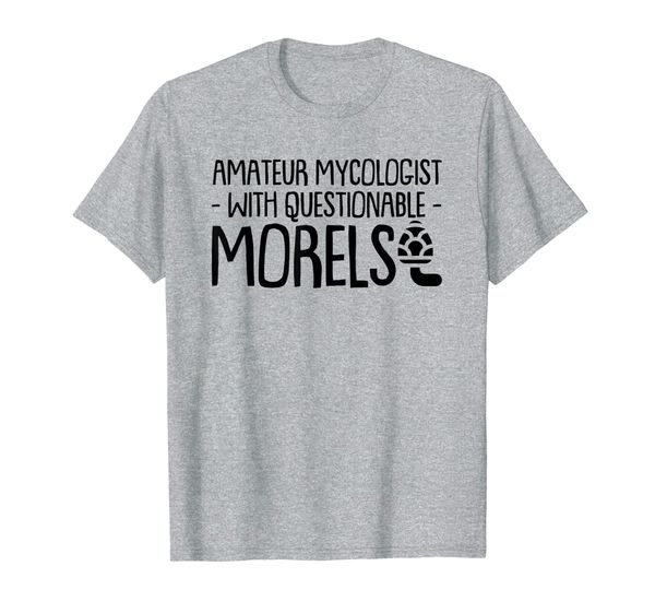 

amateur mycologist questionable morels mushroom hunting gift, White;black
