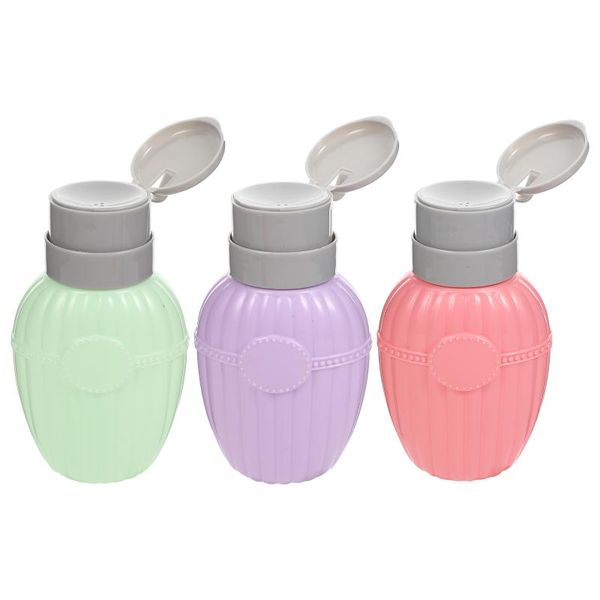 

liquid soap dispenser 3pcs makeup remover bottle empty lockable pump bottles for nail polish