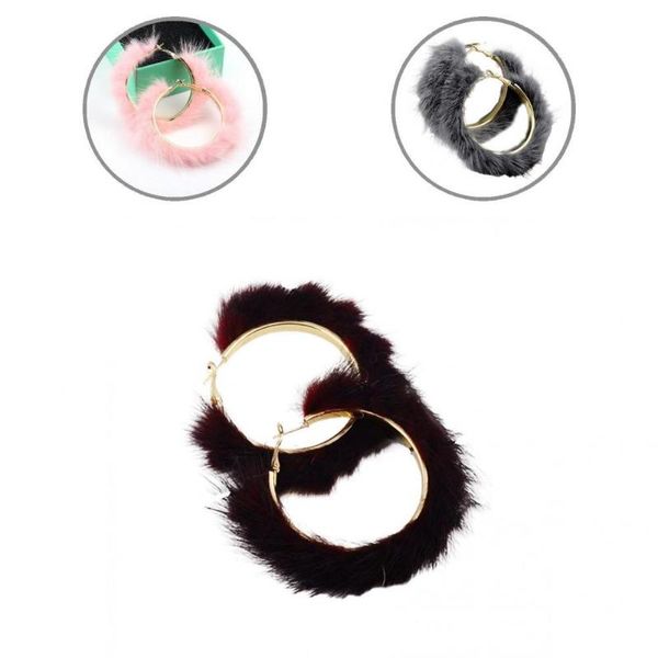 

hoop & huggie earrings geometry stylish delicate round shape plush, Golden;silver