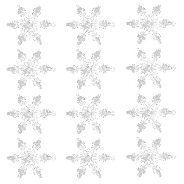 

christmas decorations 12pcs simulation snowflake pendants hanging tree decor
